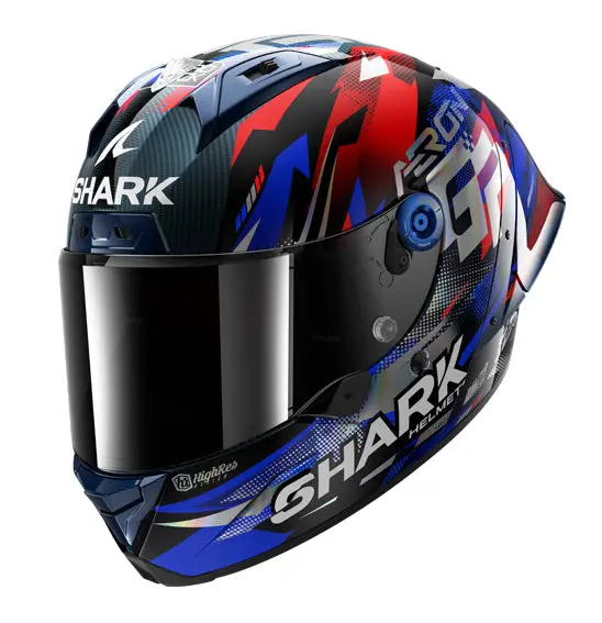 Shark Aeron Gp Fim Racing #1 Replica Zarco Victory - Blu/Red 2
