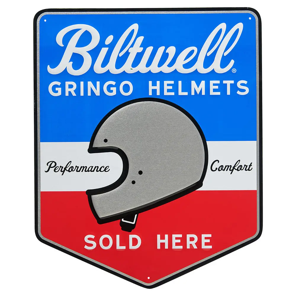 Biltwell Sign [Gringo Red/White/Blue] 47X38cm 1