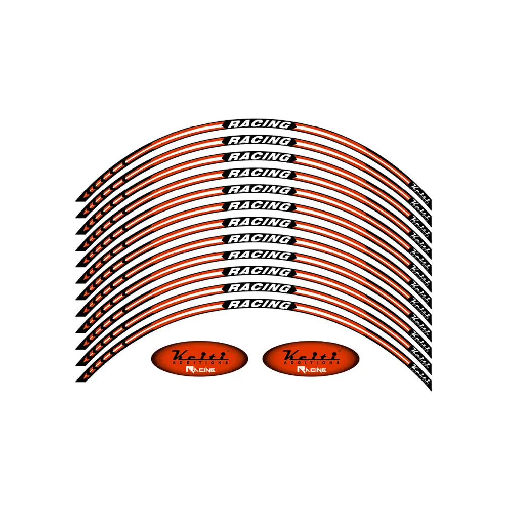 Keiti Reflective Wheel 3 Stripe Racing Ws820o [Orange] 1
