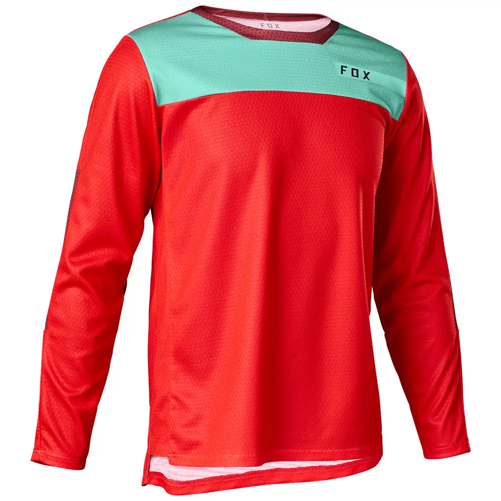 Fox Youth Defend Ls Jersey Moth [Flo Red] 1