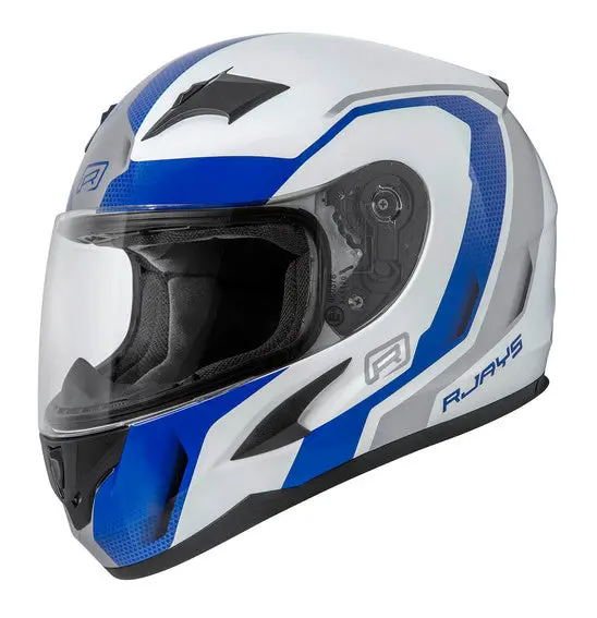 Rjays Grid Helmet - Gloss White/Blue 1