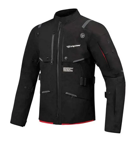 Ixon M-Skeid Jacket Blk/Neon Red - Touring Laminated 1