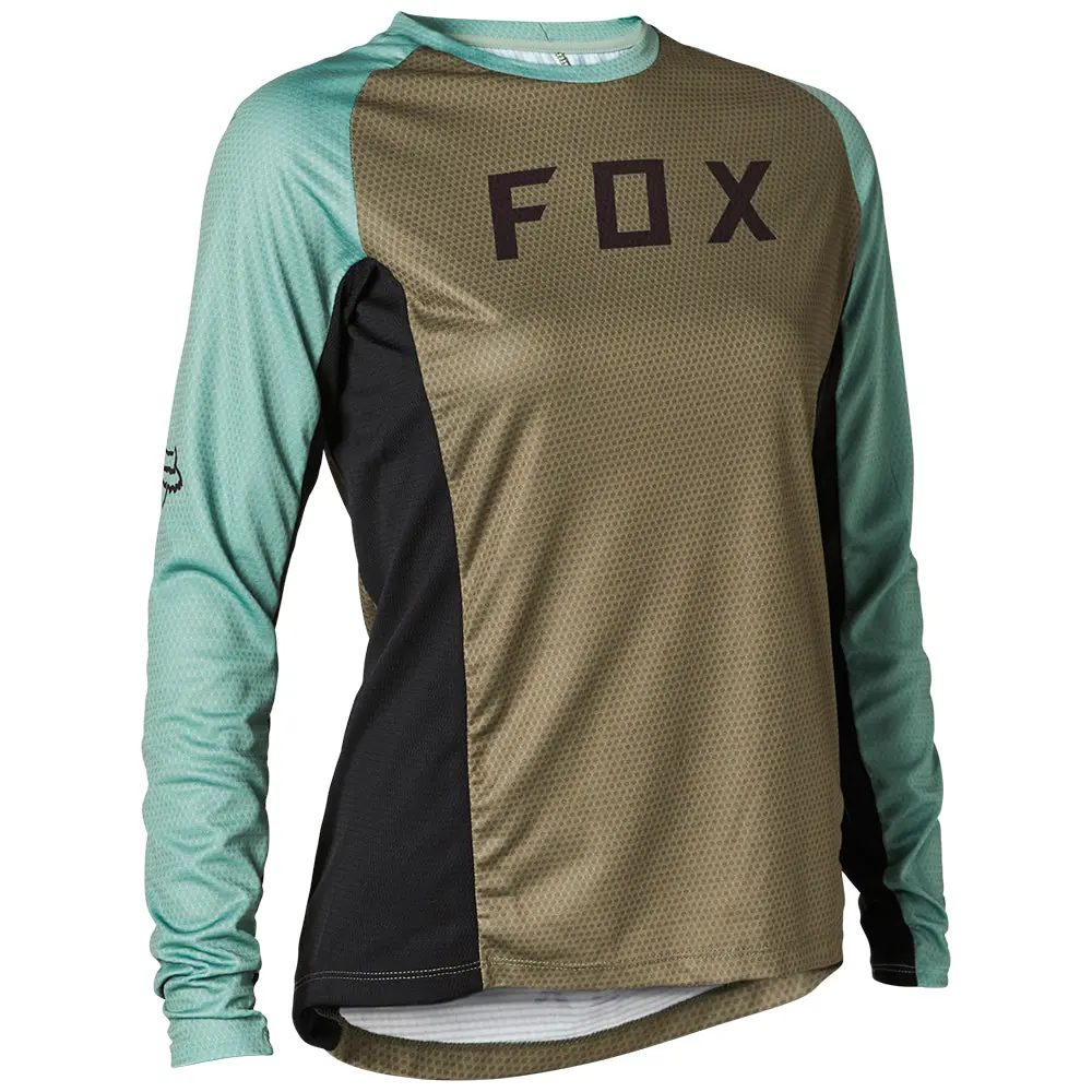 Fox Womens Defend Ls Jersey [Olive Green] 1