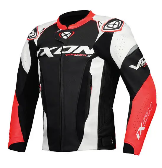 Ixon Vortex 3 Jacket Blk/Wht/Red - Sport Leather 2