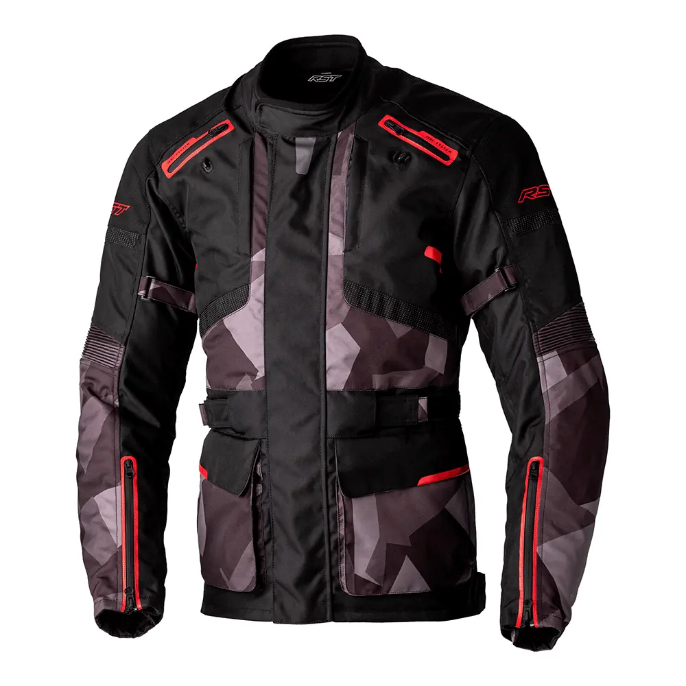 Rst Endurance Ce Textile Jacket [Black/Camo/Red] 1