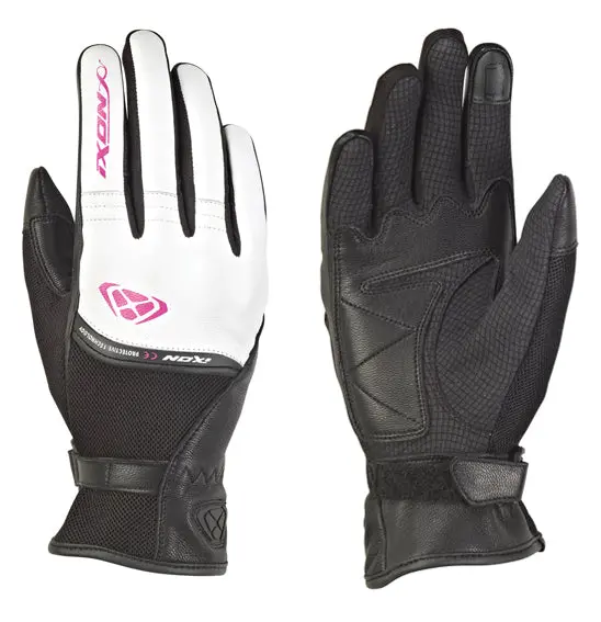Ixon Rs Shine 2 Lady Glove Blk/Wht/Fus - Urban Leather/Textile 1