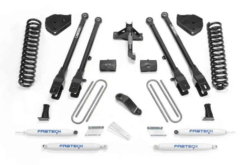 Fabtech 4-Inch 4-Link Lift System With Performance Shocks For 2017–2021 Ford F-250/F-350 4Wd Gas Models 1