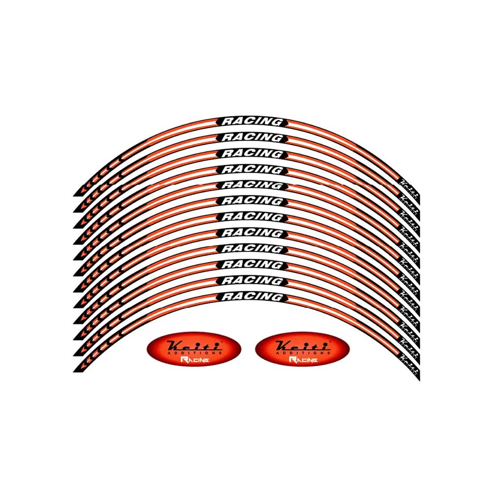 Keiti Non-Reflective Wheel 3 Stripe Racing Ws820fo [Fluro Orange] 1