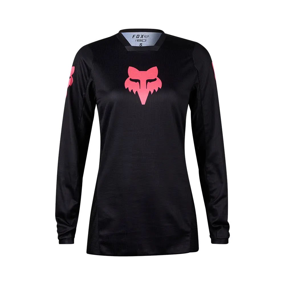 Fox Womens 180 Blackout Jersey [Black/Black] 1