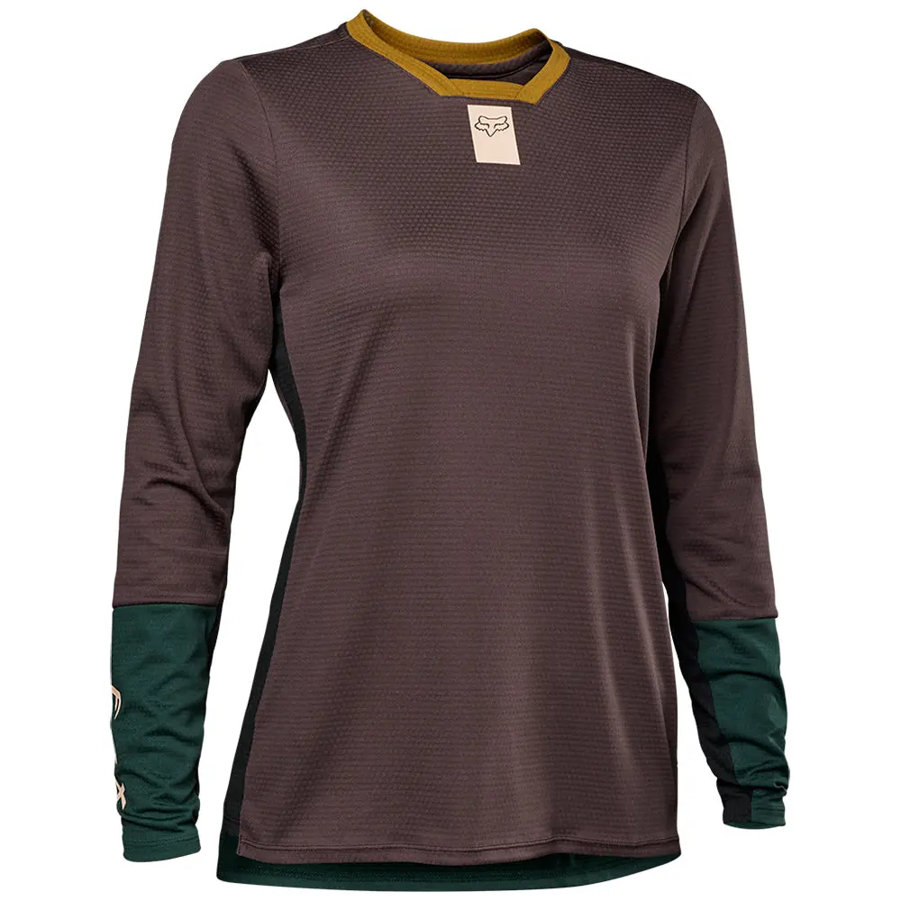 Fox Womens Defend Ls Jersey [Rootbeer] 1
