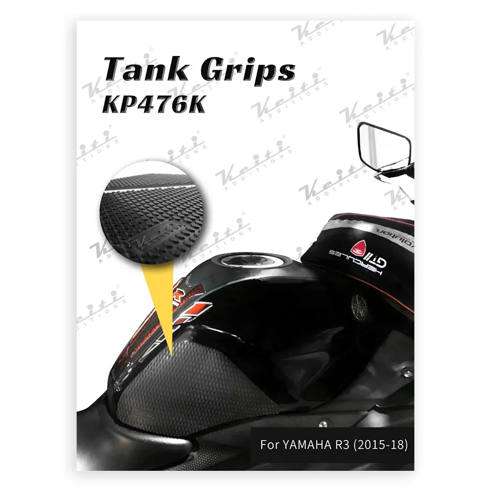 Keiti Tank Grips Yamaha R3 15-18 [Black] 1