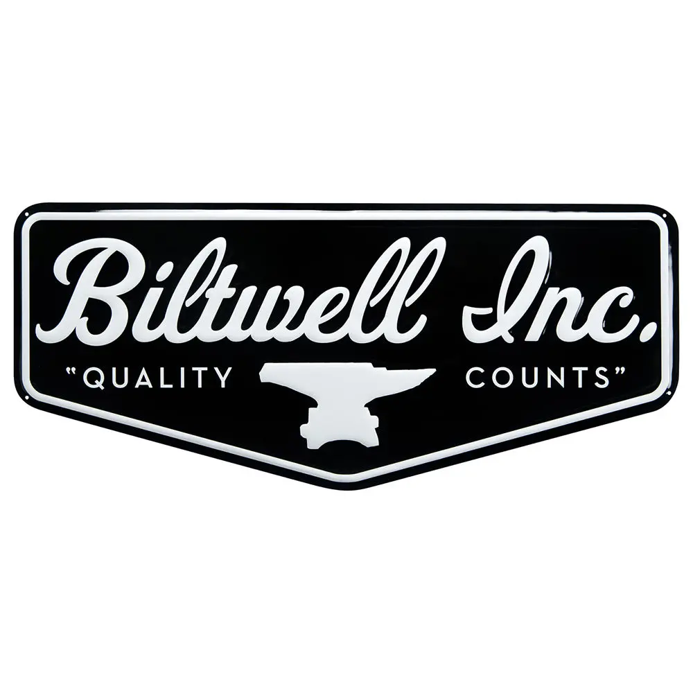 Biltwell Shop Sign [Shield Black/White] 66X29cm 1