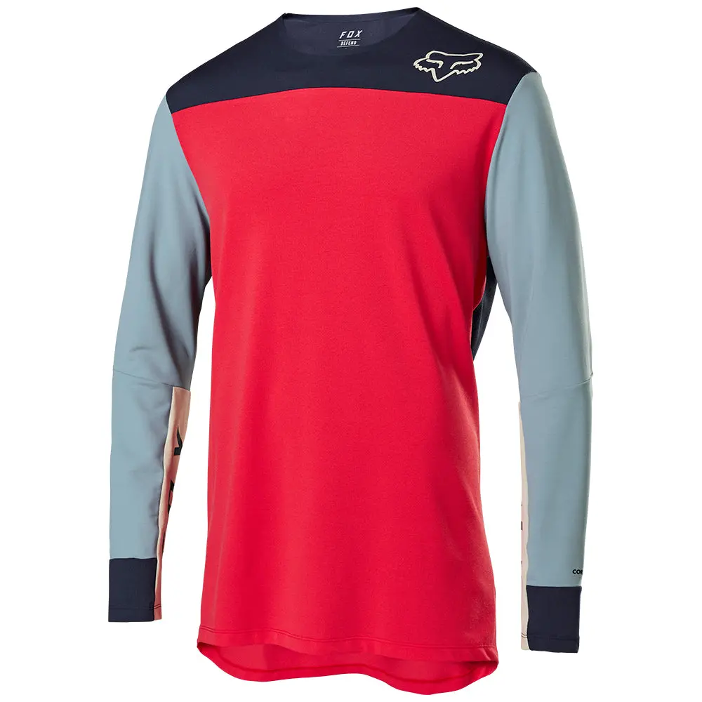 Fox Defend Delta Ls Jersey [Bright Red] 1