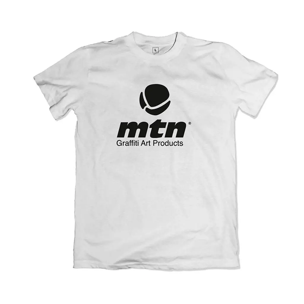 White MTN T-Shirt – Minimalist Basic Style with Bold Front Logo