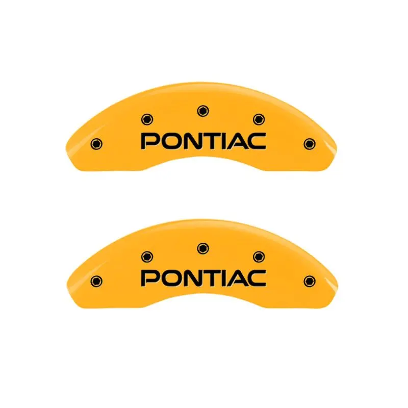 Mgp Engraved Front And Rear Caliper Covers – Yellow Finish With Black Char, Fits 2007 Pontiac G5 & G6 1