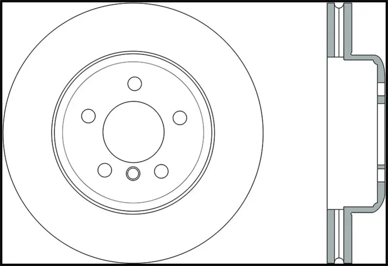 Stoptech Sport Slotted Front Left Brake Rotor For 2012–2016 Bmw 640I 1