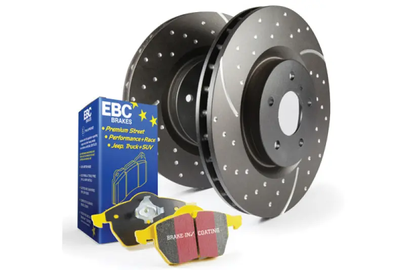 Stage 5 High-Performance Brake Kit Featuring Yellowstuff Pads And Gd Slotted Rotors 1