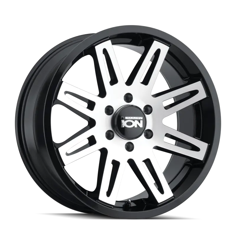 Ion Type 142 Forged Aluminum Wheel — 20X9", 8X170 Bolt Pattern, 0Mm Offset, 130.8Mm Hub Bore, Black/Machined 1