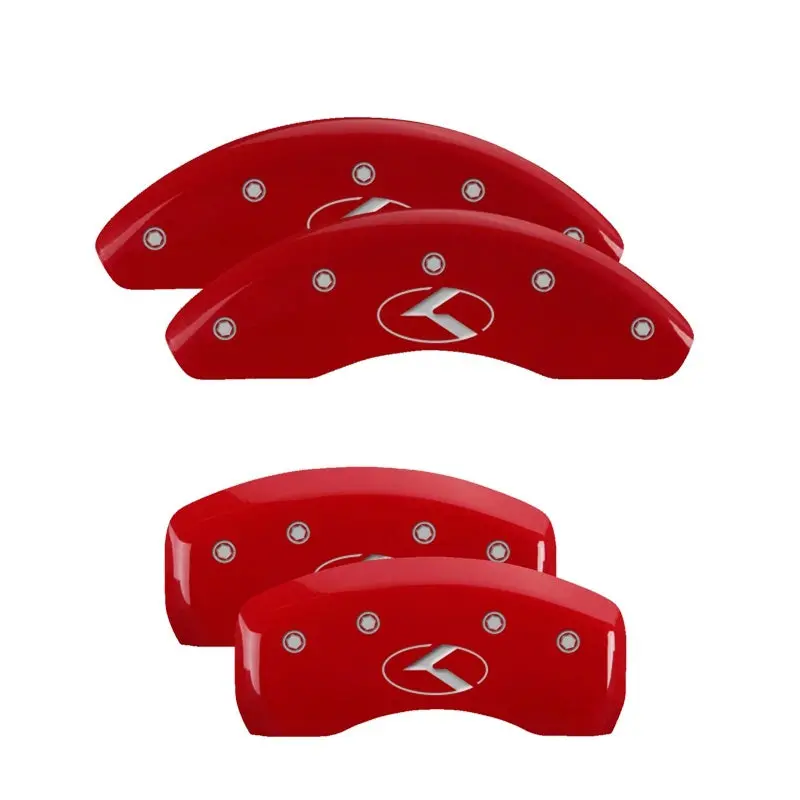 Mgp 4 Caliper Covers Engraved Front Accord Rear Accord Red Finish Silver Char 2018 Honda Accord 1