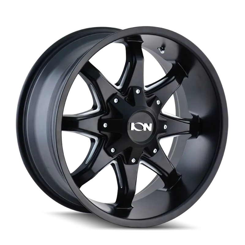 Ion Type 181 20X9 / 8X180 Bp / -12Mm Offset / 124.1Mm Hub Satin Black/Milled Spokes Wheel 1