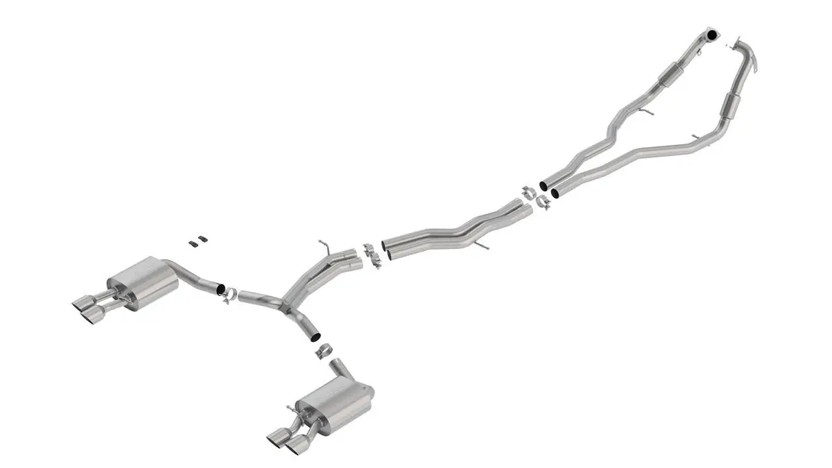 Borla S-Type Cat-Back Exhaust System With Brushed Stainless Tips – Fits 2018–2020 Audi S5 Sportback (3.0L Turbo) 1