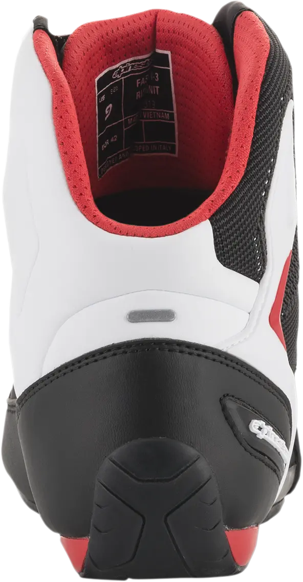 Alpinestars Faster-3 Rideknit Motorcycle Riding Shoes – Black/White/Red, Us Size 14 (Model 2510319123-14) 1