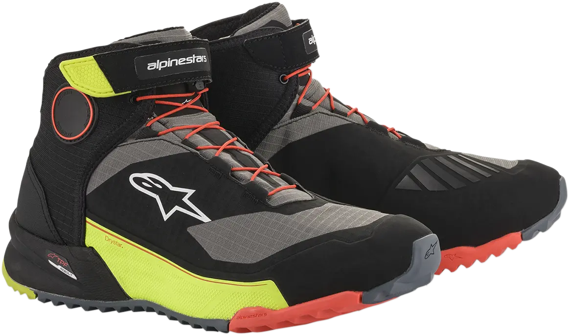 Alpinestars Cr-X Drystar Motorcycle Riding Shoes — Black/Red/Yellow Fluorescent, Us Size 8.5 2