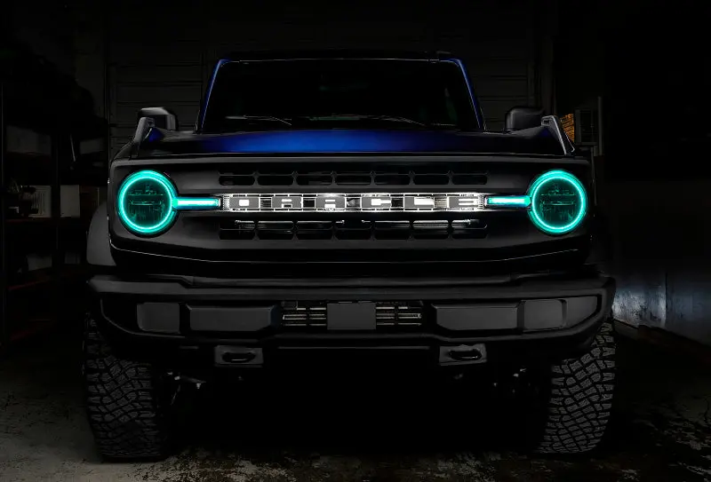 Oracle 21-22 Ford Bronco Colorshift Headlight Halo Kit W/Drl Bar - Base Headlights 1