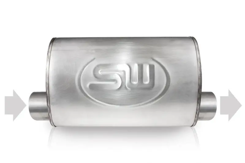Stainless Works 2.5-Inch Offset Inlet/Outlet Exhaust Flange – 5X9 Inch, Same-Side Configuration 1