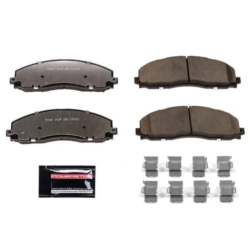 Power Stop Z36 Front Brake Pad Kit With Hardware For 2012–2019 Ford F-250 Super Duty 1