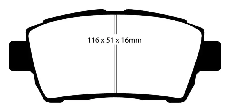 Ebc Yellowstuff High-Performance Front Brake Pads For 2011–2015 Scion Iq 1.3L 1