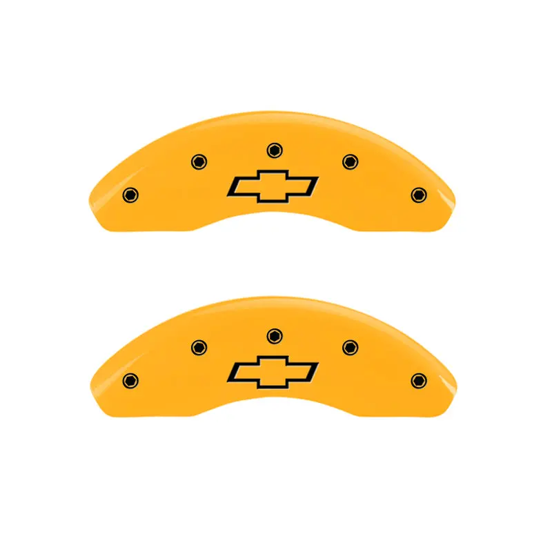 Mgp Engraved 4-Piston Caliper Covers – Bowtie Design, Yellow Finish, For 2000 Chevrolet Impala 1