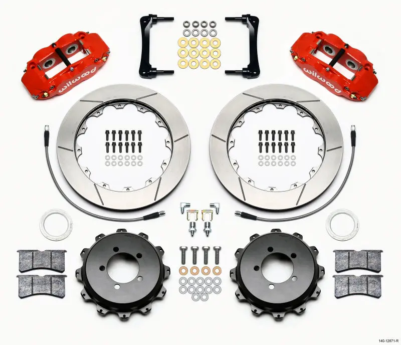 Wilwood Narrow Superlite 4R Rear Kit 12.88In Red 2012-Up Toyota / Scion Frs W/Lines 1
