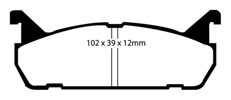 Ebc Yellowstuff High-Performance Rear Brake Pads For 1991–1996 Ford Escort 1.8L 1