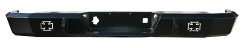 Iron Cross 10-18 Ram 1500/2500/3500 Heavy Duty Base Rear Bumper W/Sensors - Gloss Black 1