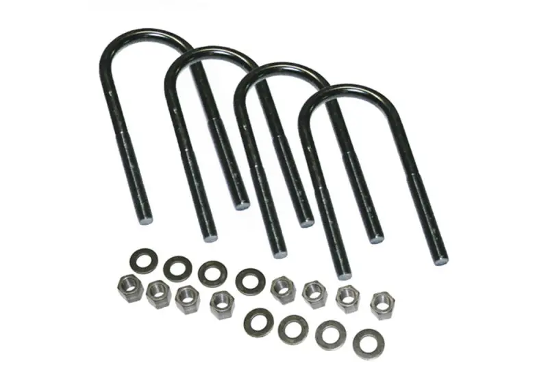 Superlift U-Bolt Kit – 4-Pack, 5/8" X 3-5/8" X 12", Round Design With Mounting Hardware 1