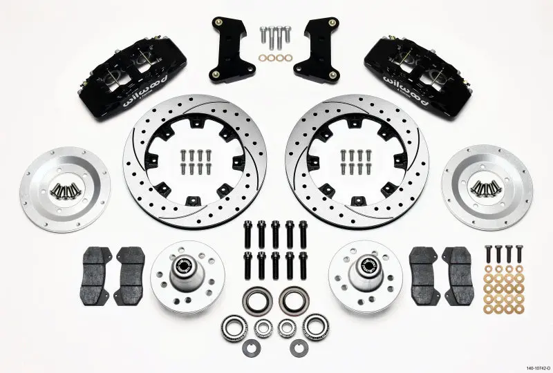 Wilwood Dynapro 6-Piston Front Hub Conversion Kit – 12.19" Drilled Rotors For 1974–1980 Ford Pinto & Mustang Ii (Spindle-Mount Only) 1