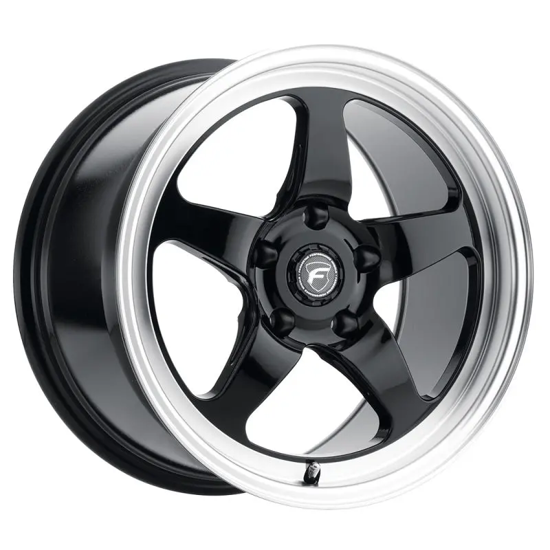 Forgestar F091 18X10 D5 Drag 5X114.3 Et22 Bs6.4 Gloss Black W/ Machine Lip 78.1 1