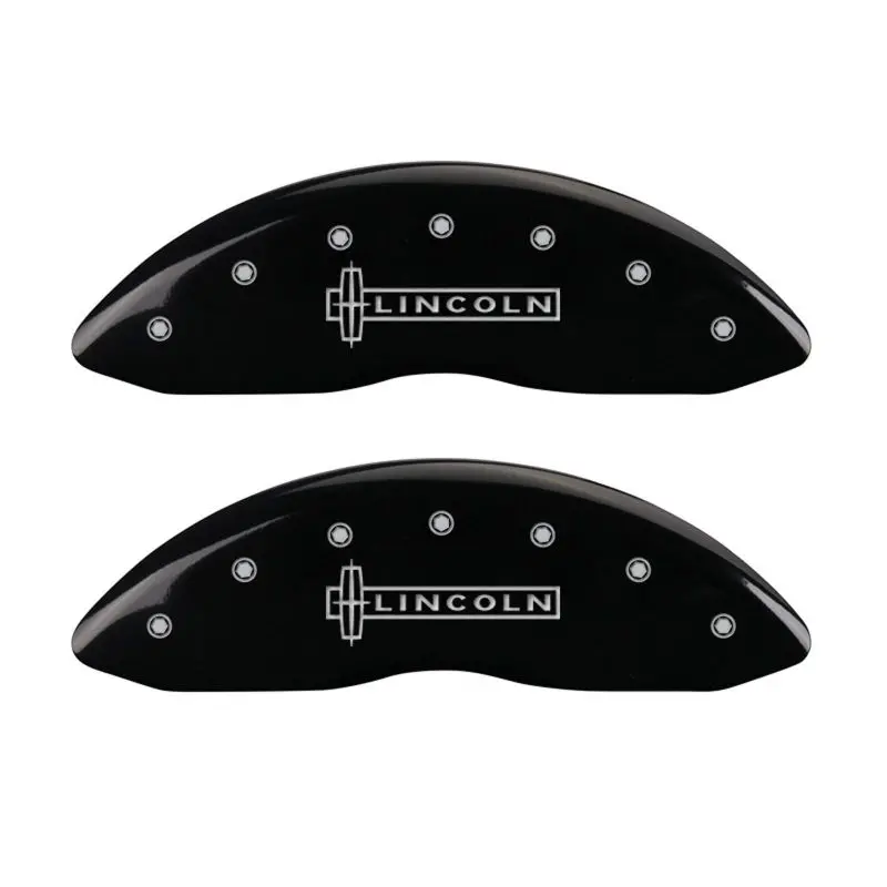 Mgp 4 Caliper Covers Engraved Front Lincoln Engraved Rear Star Logo Black Finish Silver Ch 1