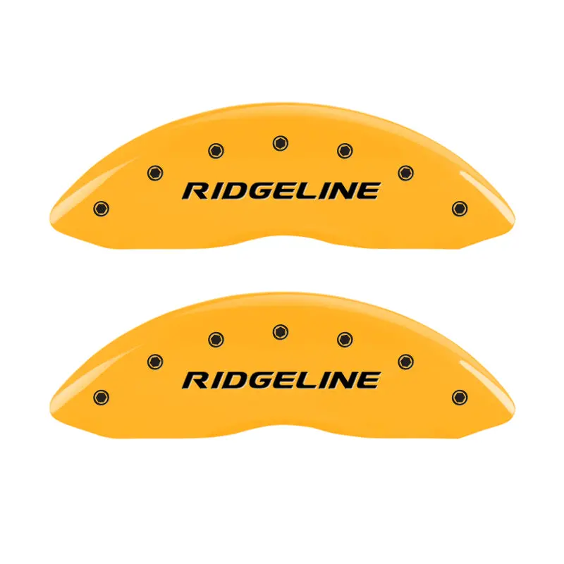 Mgp 4 Caliper Covers Engraved Front & Rear Ridgeline Yellow Finish Black Char 2019 Honda Ridgeline 1