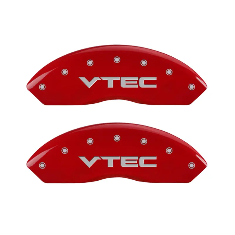 Mgp Engraved Front And Rear Caliper Covers – Vibrant Red Finish With Silver Accent 1