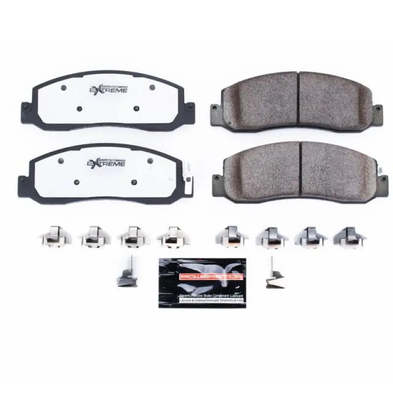 Power Stop Z36 Truck & Tow Front Brake Pads With Hardware For 2008–2011 Ford F-250 Super Duty 1