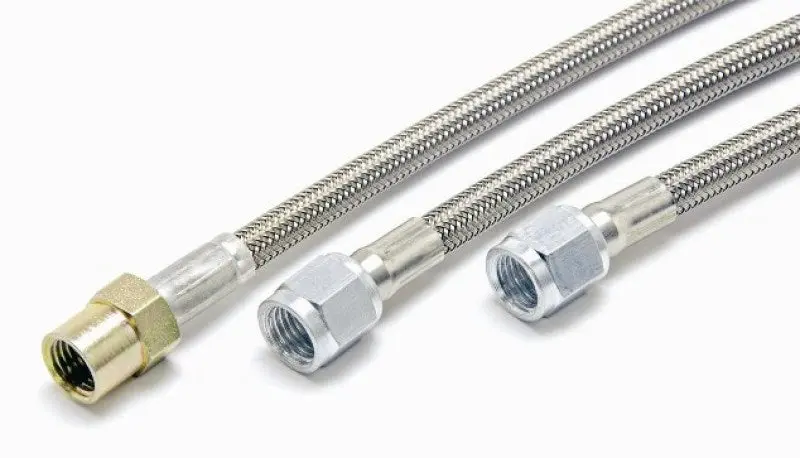 Mcleod Steel-Braided An4 Hydraulic Line – 30" Double Female Fitting, Reusable Ends 1