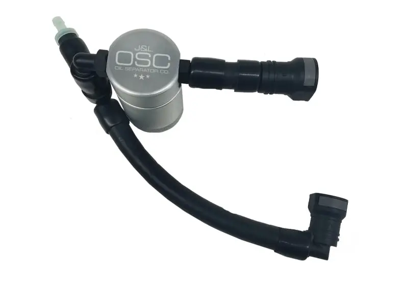 J&L Passenger-Side Oil Separator For 2011–2017 Ford Mustang Gt With Roush Or Vmp Supercharger – 3.0-Inch Clear Anodized 1