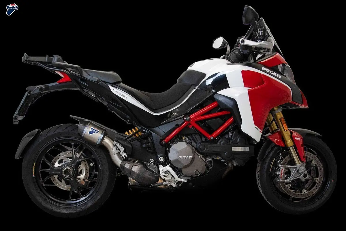 Termignoni Titanium Slip-On Exhaust With Carbon Fiber Canister – Ducati Multistrada 1200 & 1260 (Including Pikes Peak & S Models) 1