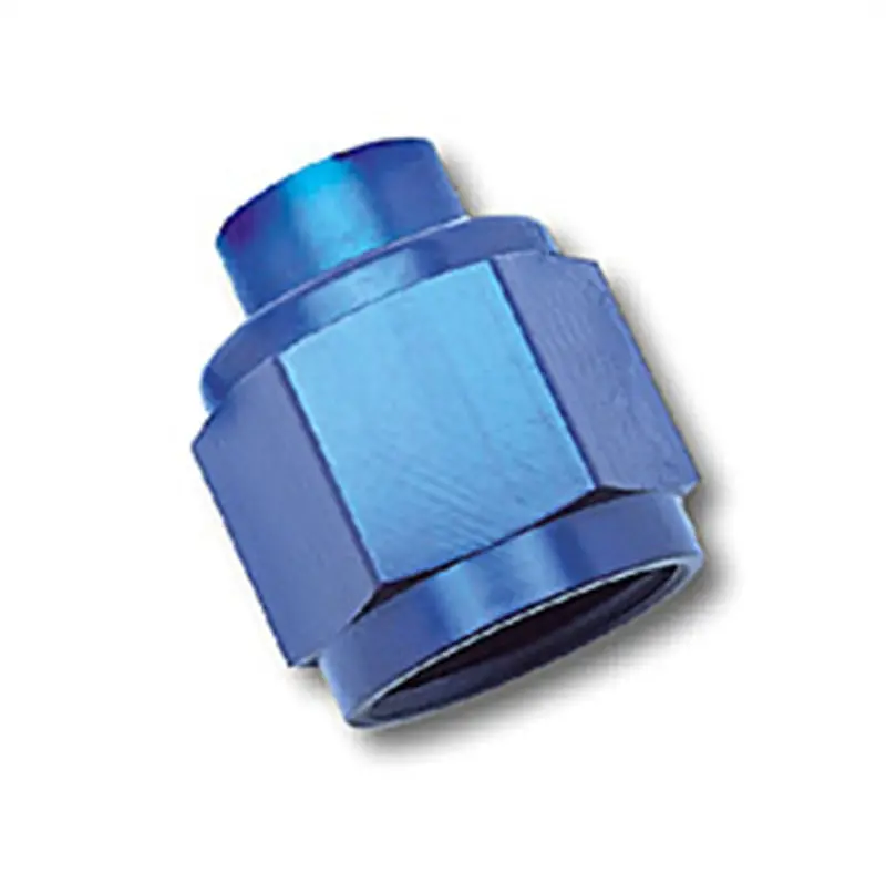 Russell Performance -6 An Blue Flare Cap – Reusable Aluminum Fitting For Fuel Or Brake Lines 1