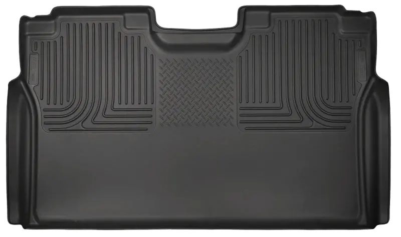 Husky Liners Weatherbeater Floor Liners – 2015 Ford F-150 Supercrew Black, Second-Row 1