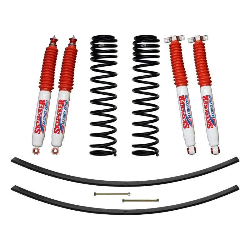 Skyjacker 84-01 Xj 3In Fr Dual Rate Long Coil Suspension Kit W/ Rr Add-A-Leafs/Hydro 7000 Shocks 1