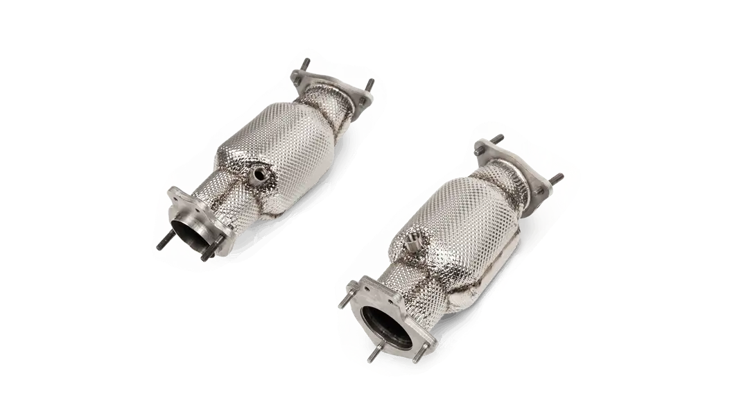 Akrapovič Stainless Steel Link Pipe Set With Catalytic Converter For 2020+ Chevrolet Corvette C8 Stingray 1