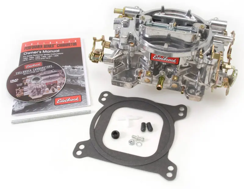 Edelbrock Carburetor Performer Series 4-Barrel 600 Cfm Manual Choke Satin Finish 1